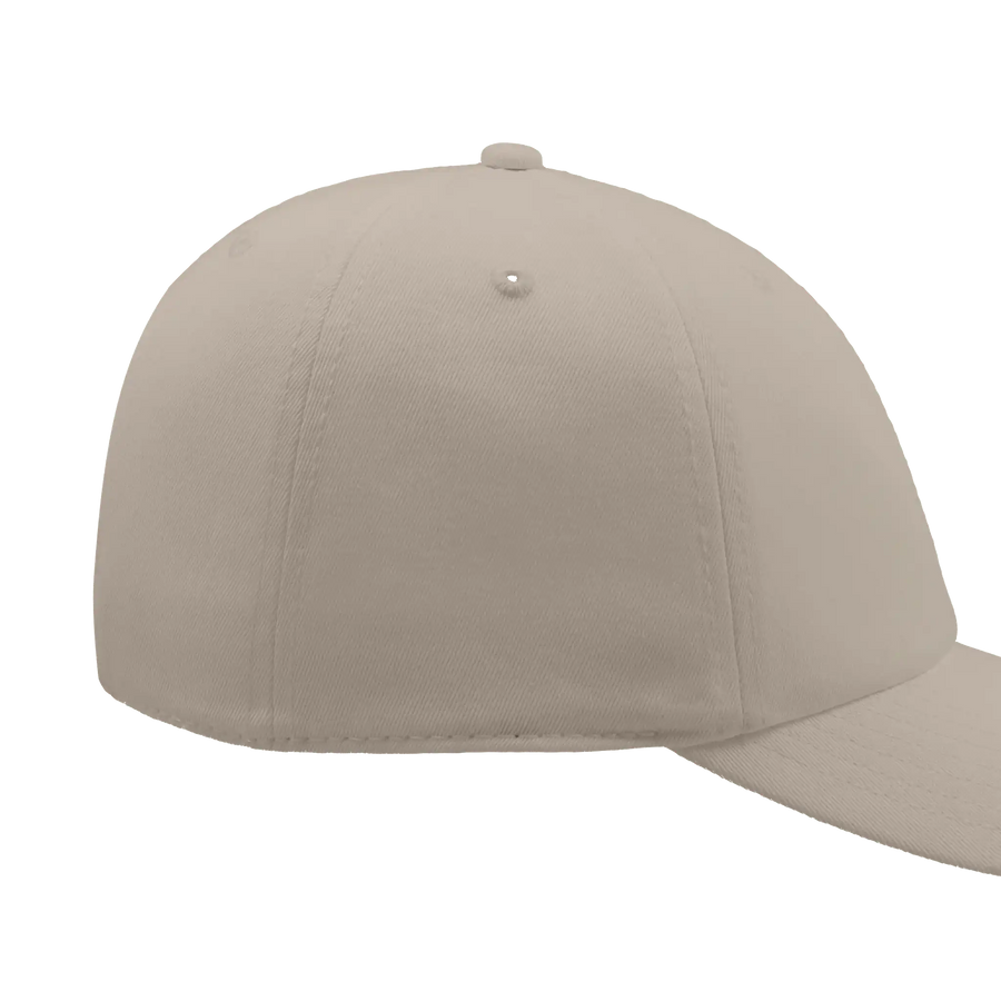 Beige blank cap for custom embroidery — customizable with minimalist line art embroidery (Lovedink)